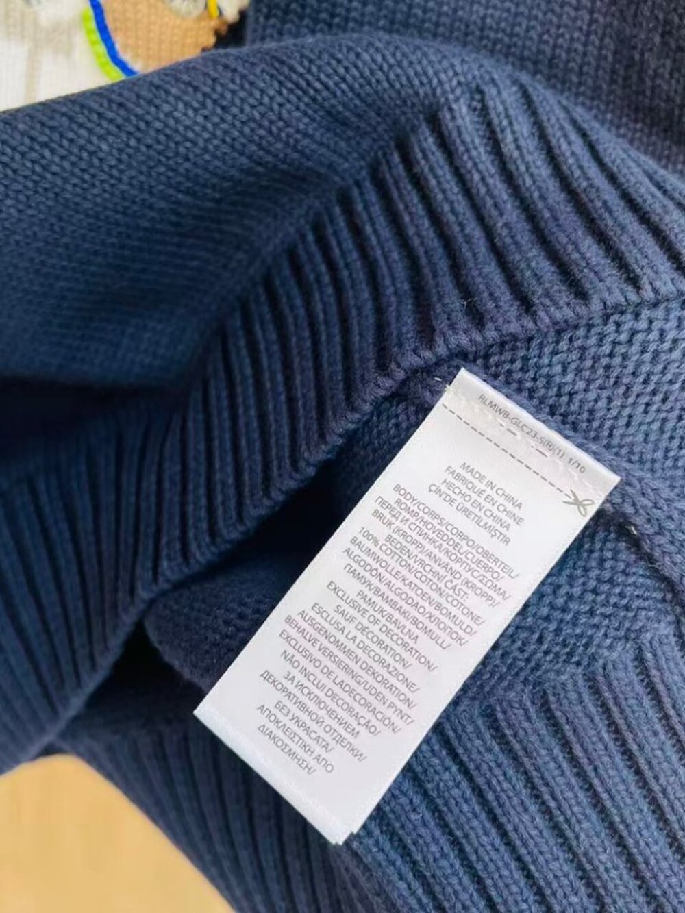 Ralph Lauren Navy Polo Bear Knit Sweater - Picture 6 of 8